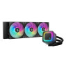 DeepCool LE360 V2 Liquid CPU Cooler, 360mm Radiator, 3x 120mm Pre-Installed aRGB Fan, 2100 RPM Fan Speed, 75.89 CFM Fan Airflow, Hydro Bearing Type, Anti-Leak Technology, Black | R-LE360-BKAMMC-G-2